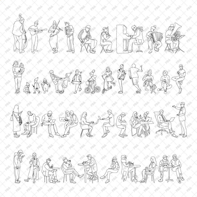 CAD, Vector Hand Drawn Characters Multi-Pack