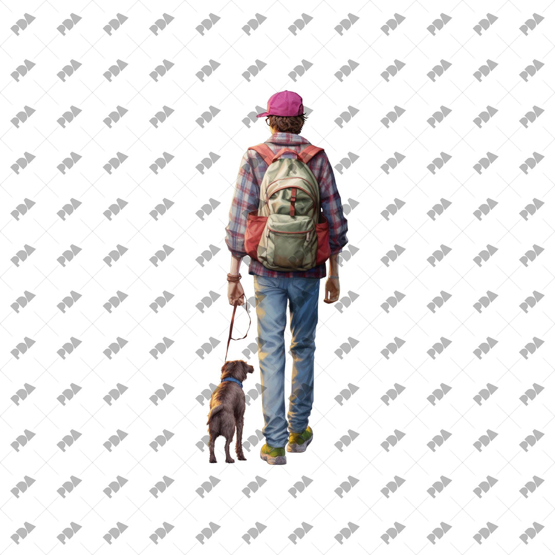 Cutout Characters in Back View for Architectural Collages
