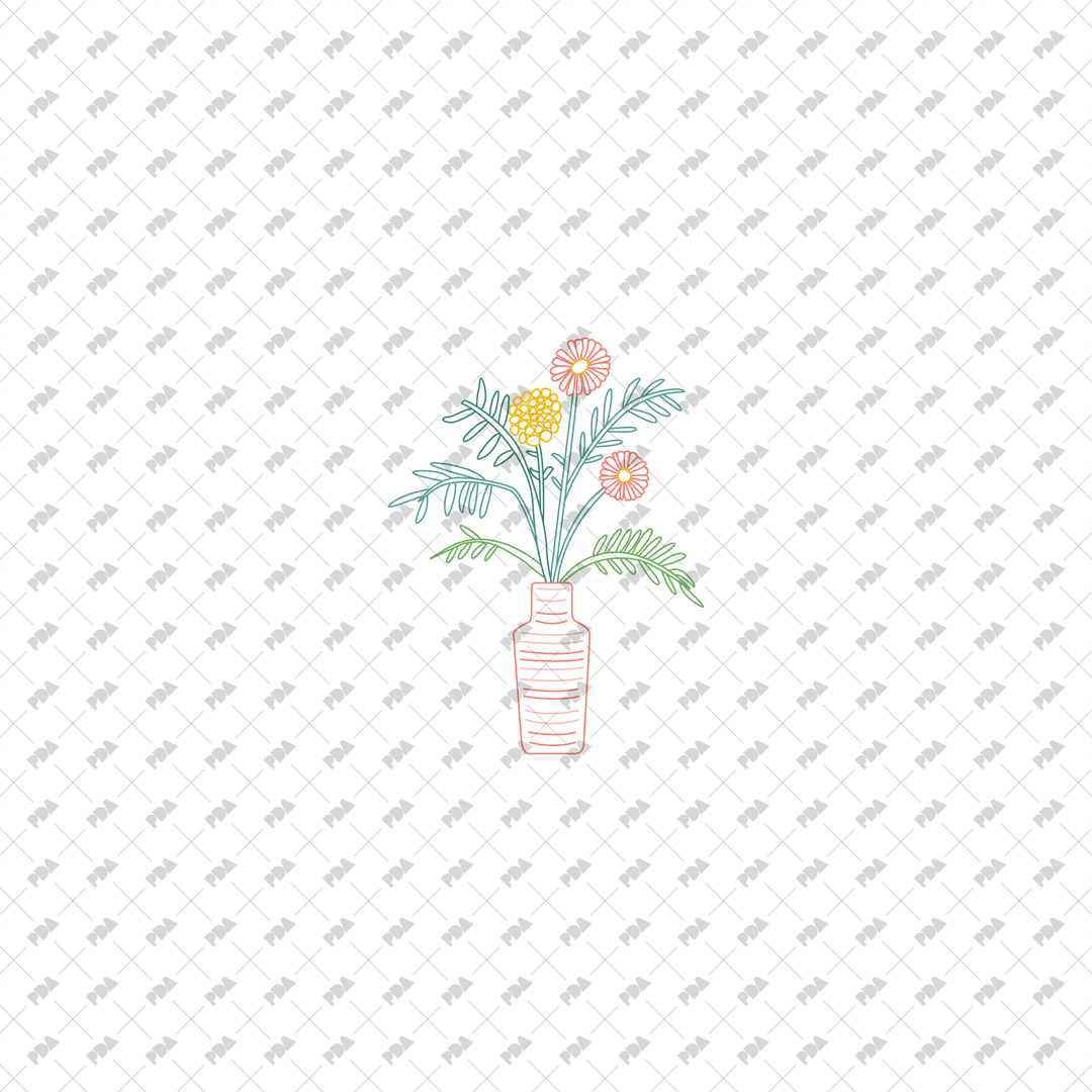 CAD, Vector Vases with Flowers