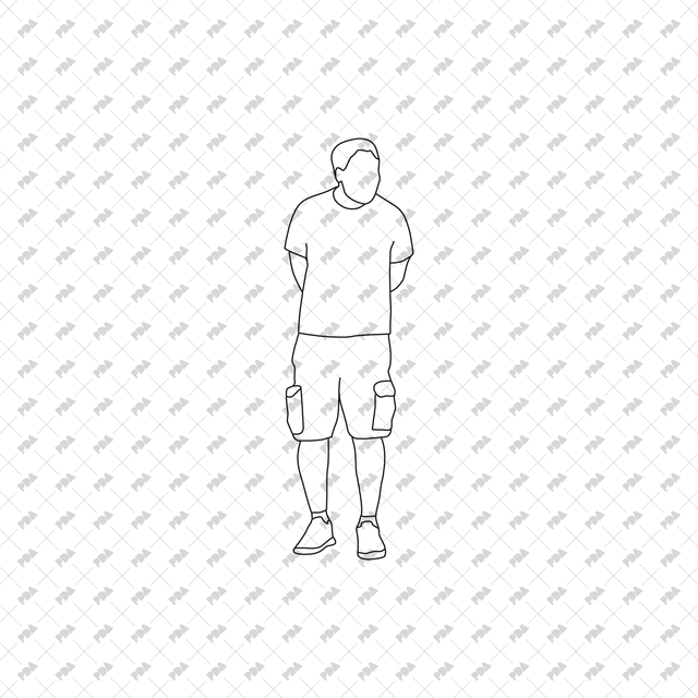 CAD Vector PNG Street People in Front and Side Views - Post Digital Architecture — Free and Affordable Resources for Architects