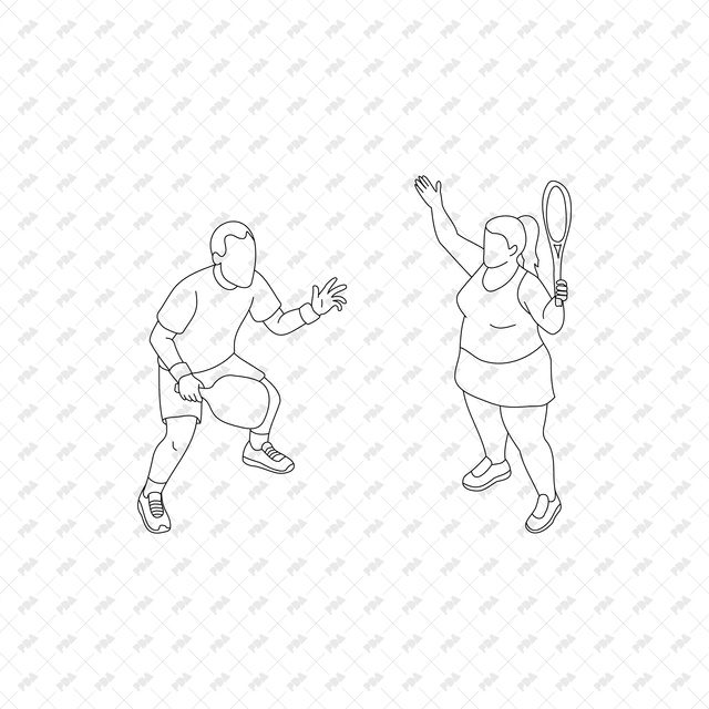 CAD, Vector, PNG Isometric Racket Sports, Tennis Badminton Pickleball - Post Digital Architecture — Free and Affordable Resources for Architects