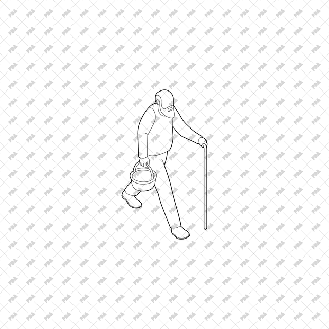 CAD, Vector, PNG Isometric Elderly People - Post Digital Architecture — Free and Affordable Resources for Architects