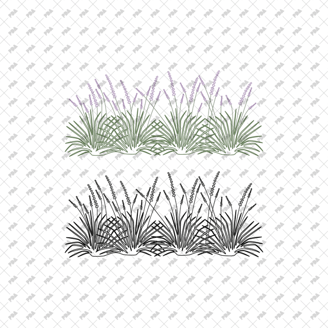 CAD, Vector Grass Beds in Color and B/W - Post Digital Architecture — Free and Affordable Resources for Architects