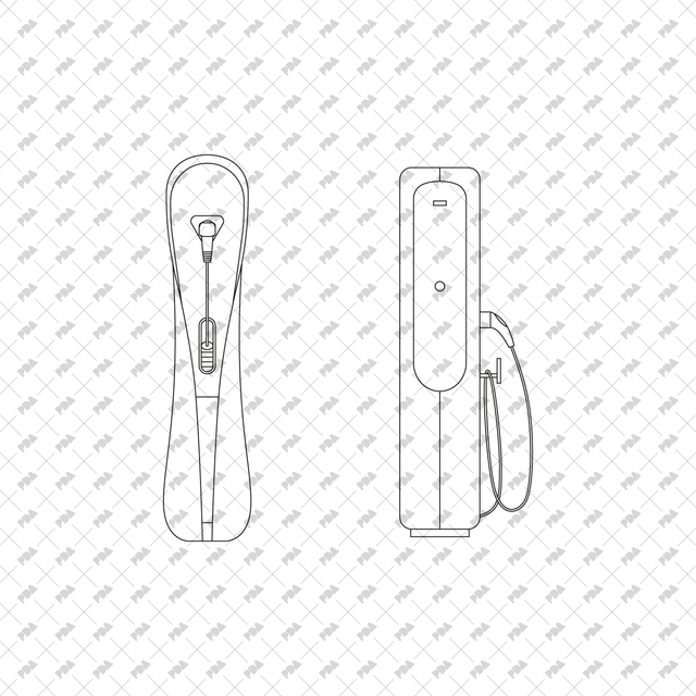 CAD, Vector Electric Vehicle Charging Stations - Post Digital Architecture — Free and Affordable Resources for Architects