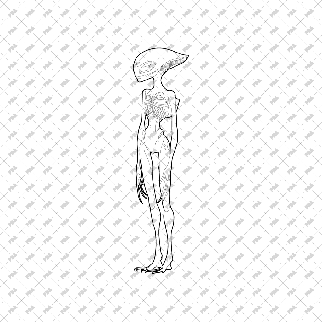CAD & Vector Aliens: Line-Art Illustrations