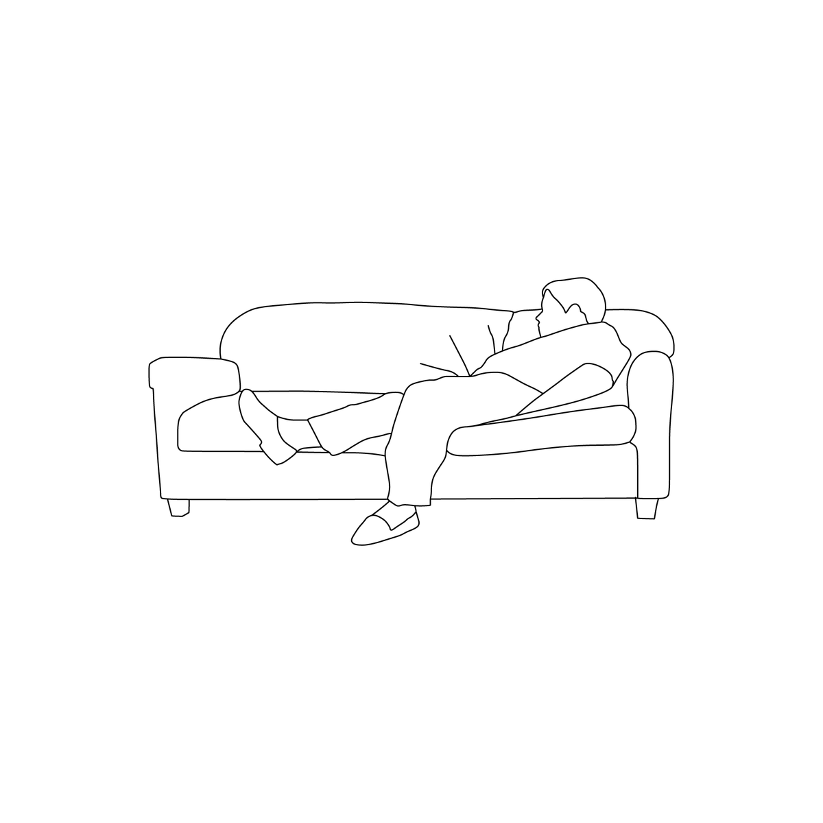 Vector Characters sitting on Sofa Set