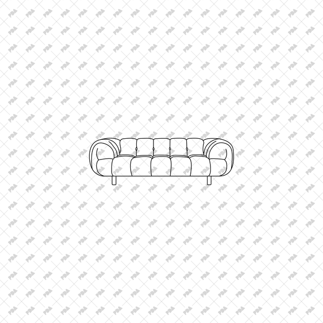 CAD, Vector Sofas in Front View