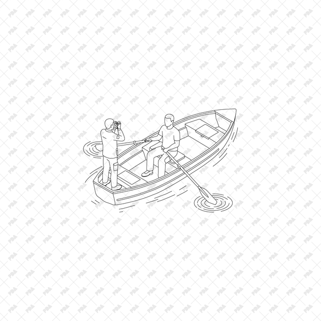 CAD, Vector, PNG Characters Boating in Isometric View - Post Digital Architecture — Free and Affordable Resources for Architects