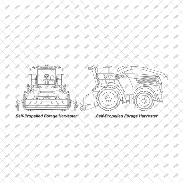 CAD, Vector  Farm Vehicles Set