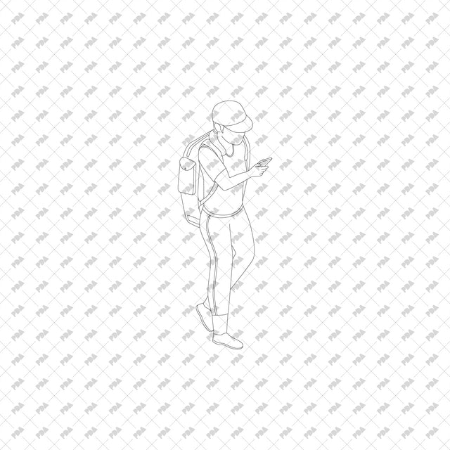 CAD, Vector Isometric Tourists at Summer Resort - Post Digital Architecture — Free and Affordable Resources for Architects