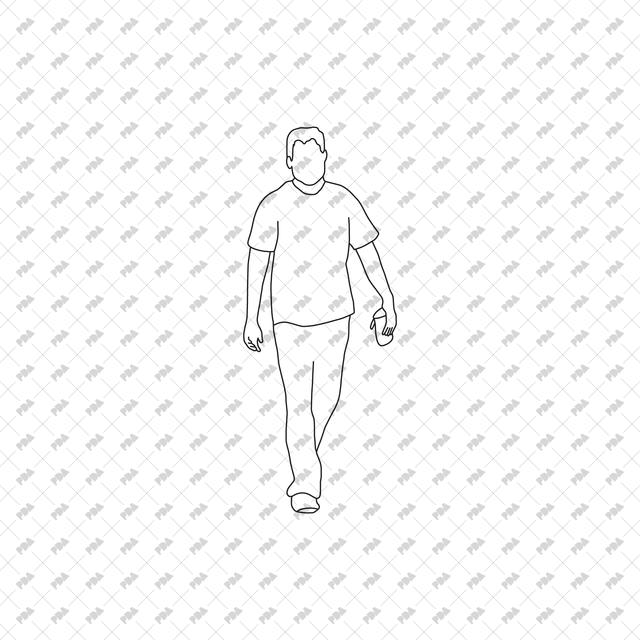 CAD Vector PNG Street People in Front and Side Views - Post Digital Architecture — Free and Affordable Resources for Architects