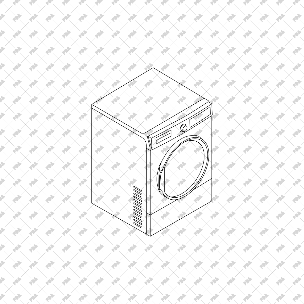 CAD, Vector Isometric Laundry Set