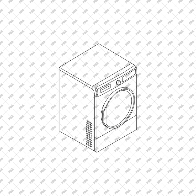 CAD, Vector Isometric Laundry Set
