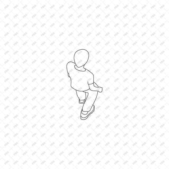 CAD, Vector, PNG Characters Climbing Stairs in Top View - Post Digital Architecture — Free and Affordable Resources for Architects