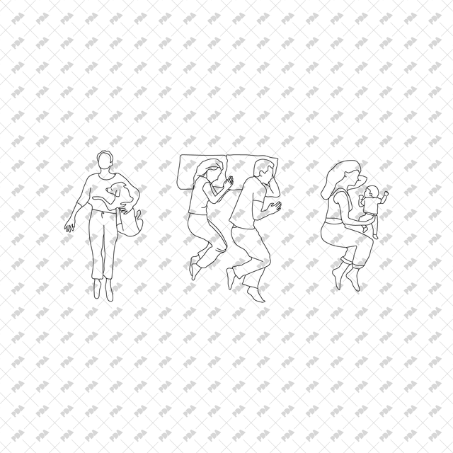 CAD, Vector Home Life Characters in Plan View Multi-Pack (Top view) - Post Digital Architecture — Free and Affordable Resources for Architects