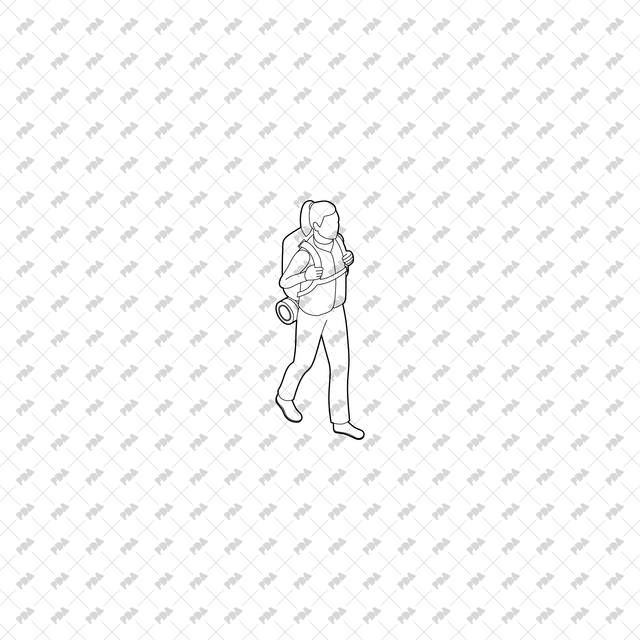 CAD, Vector, PNG Outdoor Characters in Isometric View - Post Digital Architecture — Free and Affordable Resources for Architects