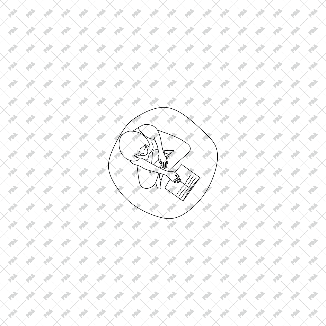 CAD, Vector, PNG Library Characters in Top View