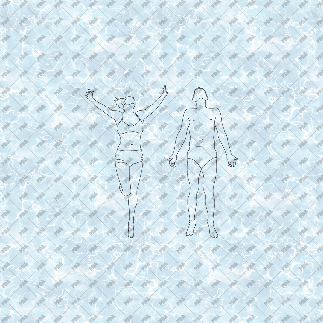 Bathing Guide Vector Images CAD, Vector Swimming and Bathing People Set