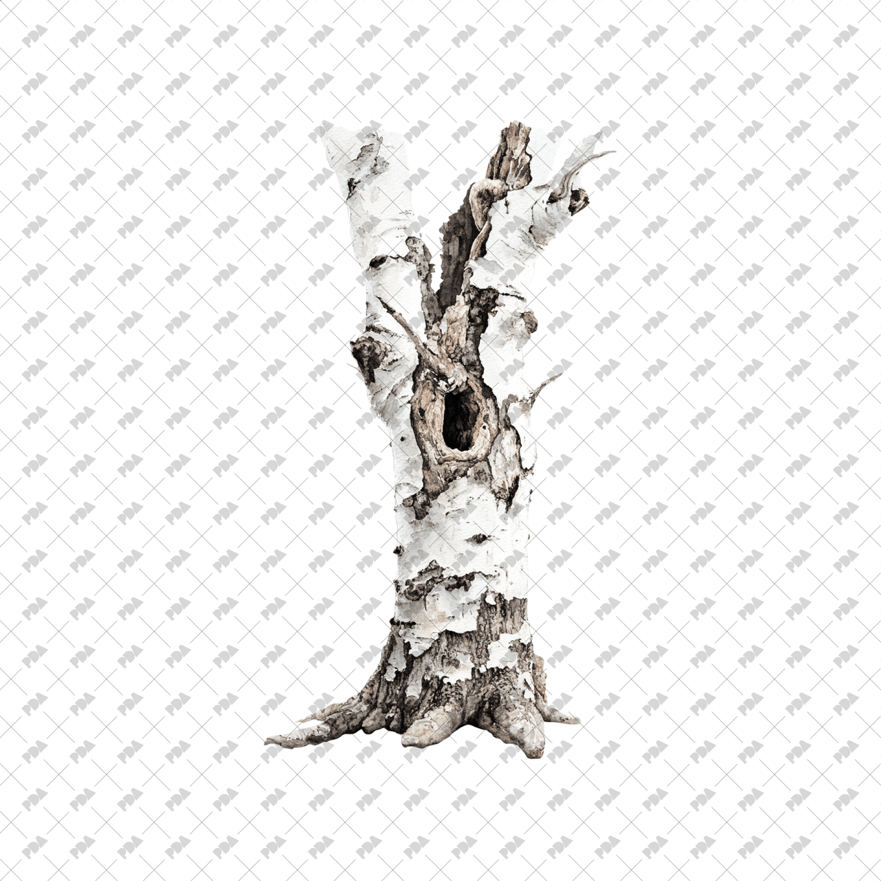 PNG Watercolor Dead Trees for Architectural Drawings