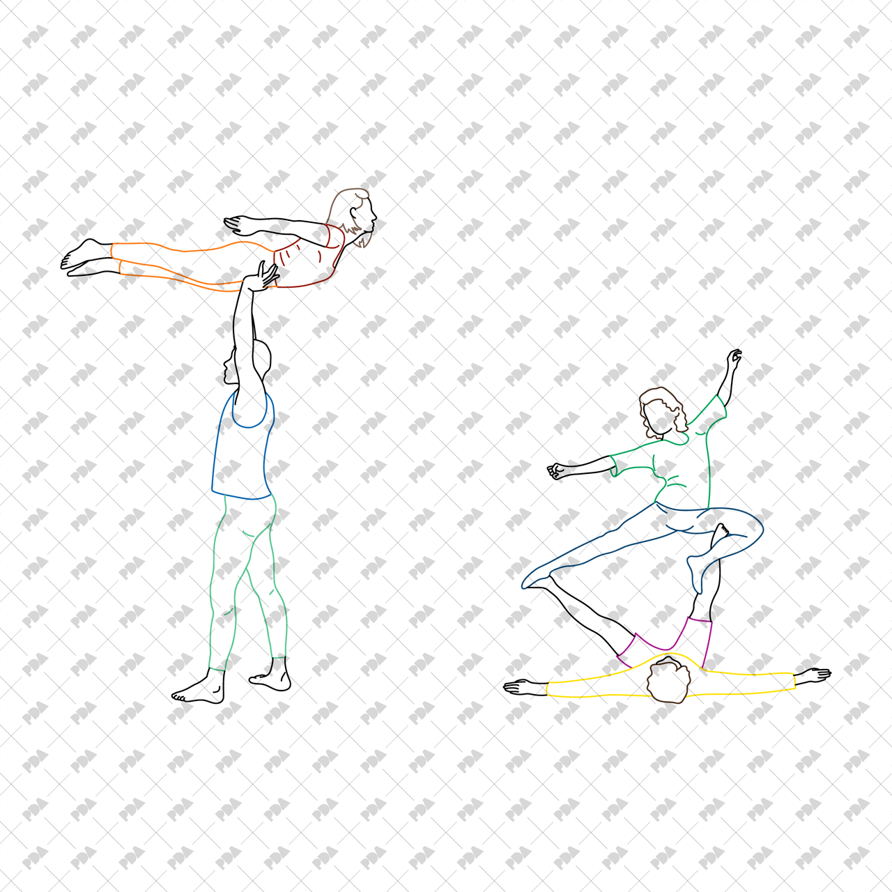 CAD, Vector Acrobalance and Acrobatics Characters | Post Digital ...