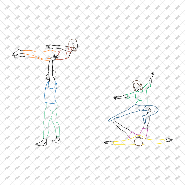 CAD, Vector Acrobalance and Acrobatics Characters - Post Digital Architecture — Free and Affordable Resources for Architects