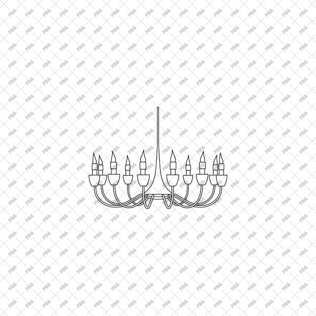 CAD, Vector Chandeliers Set