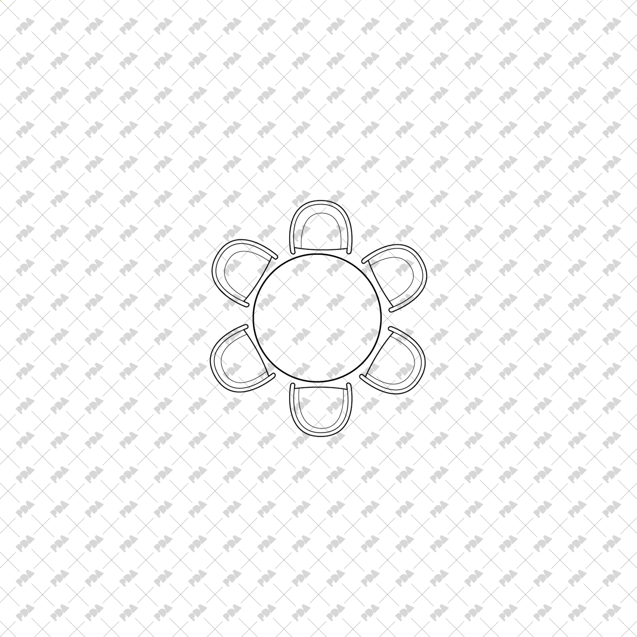 CAD, Vector, PNG Tables, Desks and Chairs in Top View