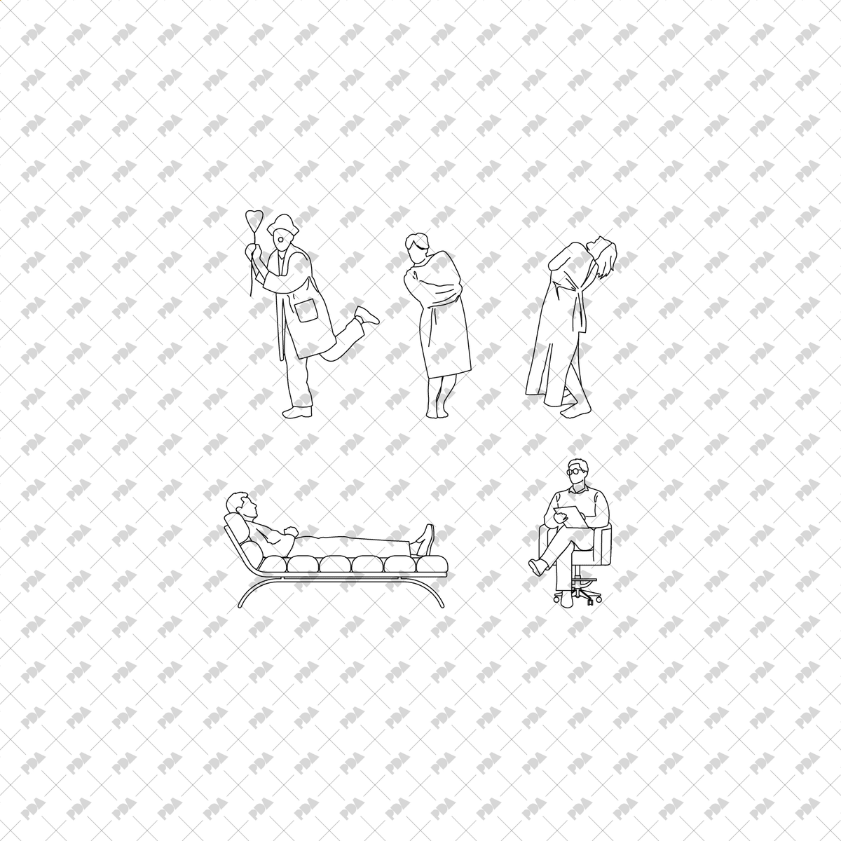 CAD, Vector All You Need for Coffee Shop Design (Side View)