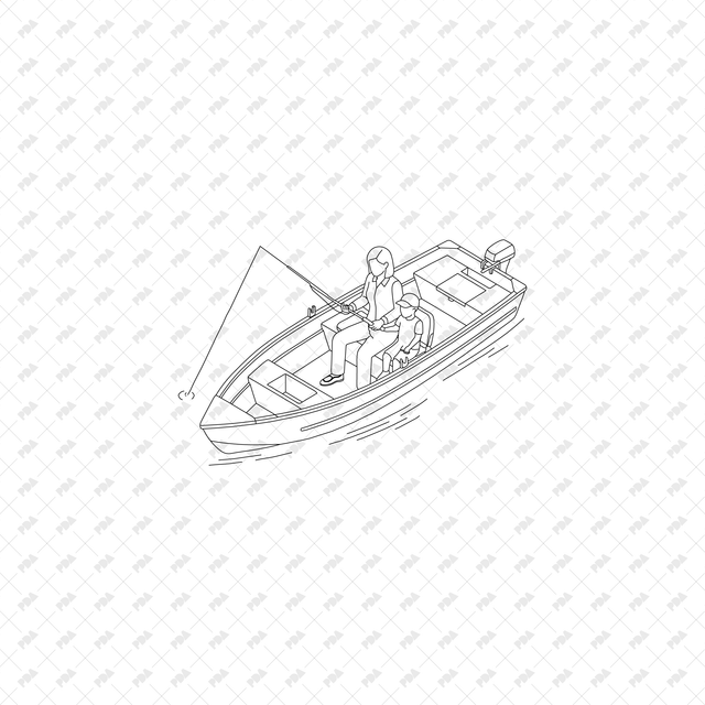 CAD, Vector, PNG Characters Boating in Isometric View - Post Digital Architecture — Free and Affordable Resources for Architects