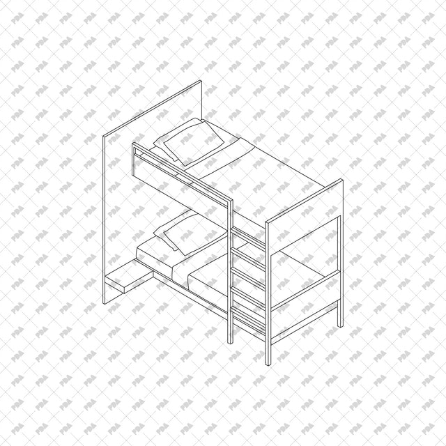 CAD, Vector Isometric Hotel Room Furniture - Post Digital Architecture — Free and Affordable Resources for Architects