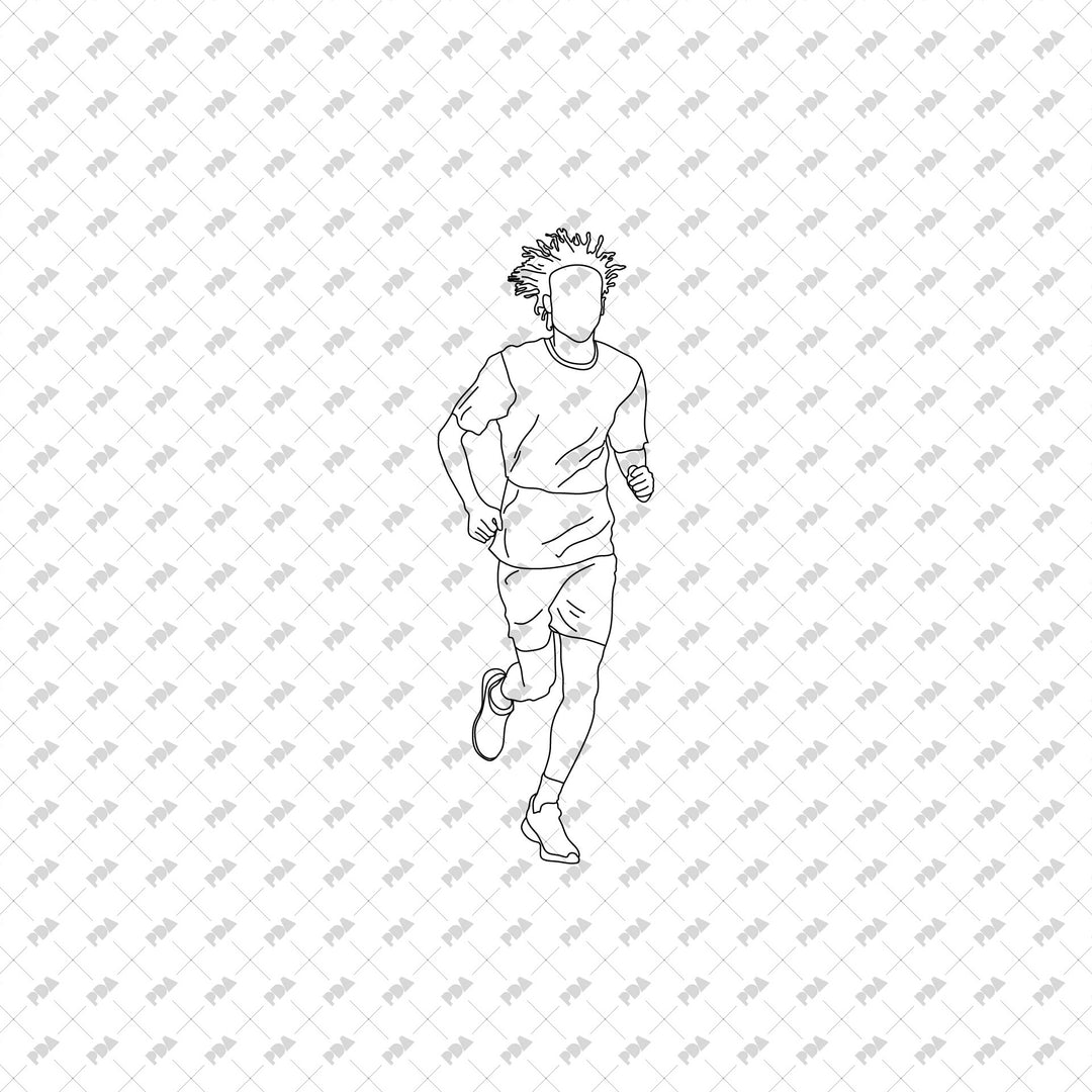 CAD Vector Running & Jogging Characters for Drawings