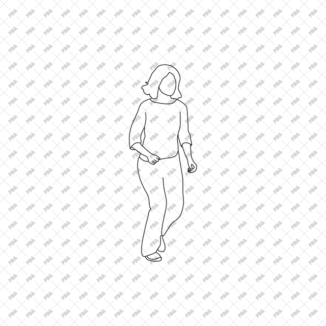 CAD Vector PNG Street People in Front and Side Views - Post Digital Architecture — Free and Affordable Resources for Architects
