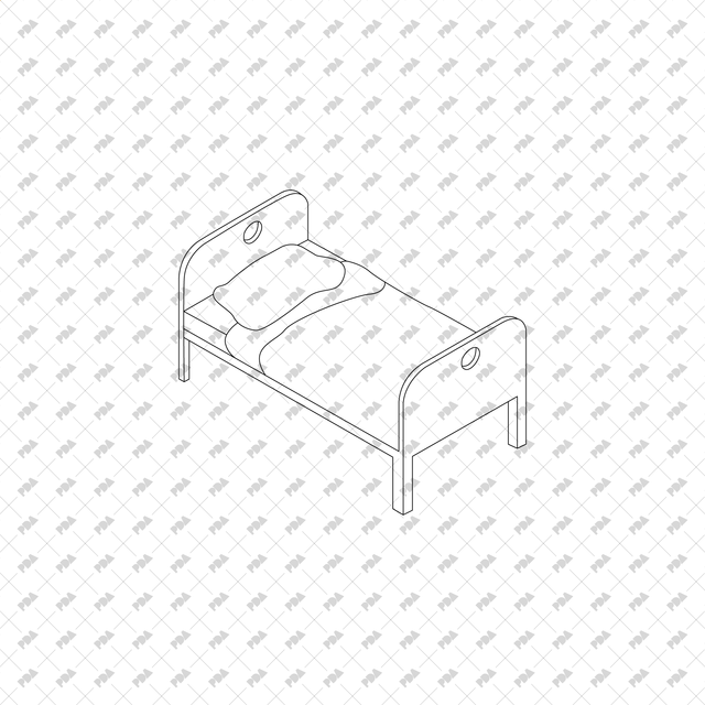 CAD, Vector Isometric Kids' Room Set