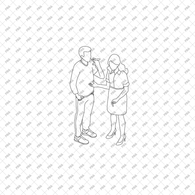 CAD, Vector Isometric Couples - Post Digital Architecture — Free and Affordable Resources for Architects