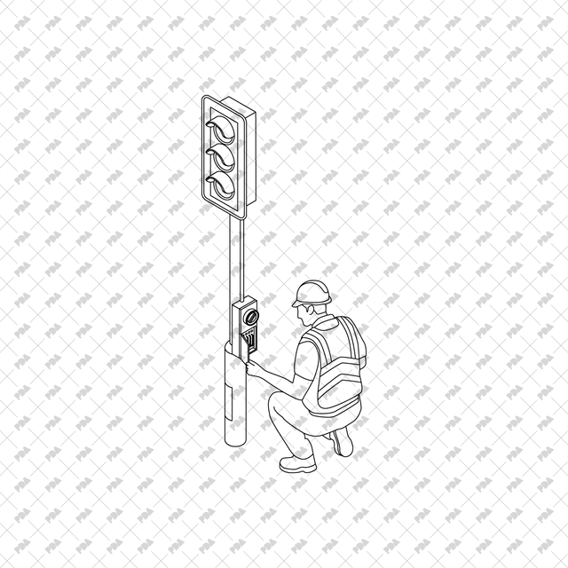 CAD, Vector Isometric Street Workers - Post Digital Architecture — Free and Affordable Resources for Architects