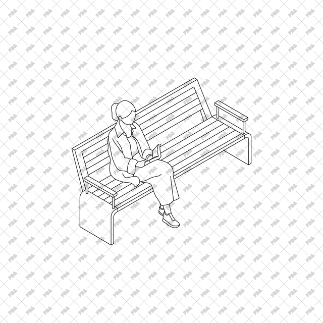 CAD, Vector Isometric Characters in the Park - Post Digital Architecture — Free and Affordable Resources for Architects