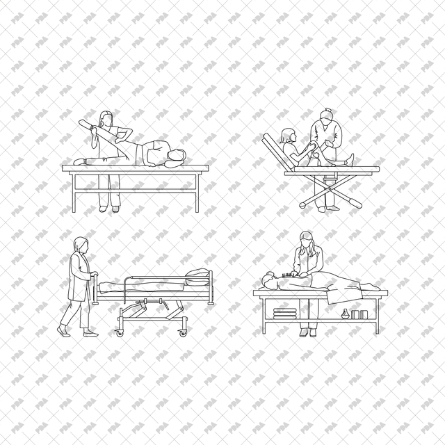 CAD, Vector Hospital Multi-Pack (Side, Font, Top View) - Post Digital Architecture — Free and Affordable Resources for Architects