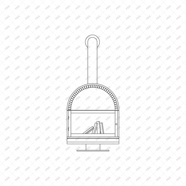 CAD, Vector, PNG Fireplaces in Front View - Post Digital Architecture — Free and Affordable Resources for Architects