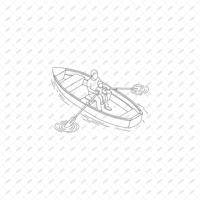 CAD, Vector, PNG Characters Boating in Isometric View - Post Digital Architecture — Free and Affordable Resources for Architects