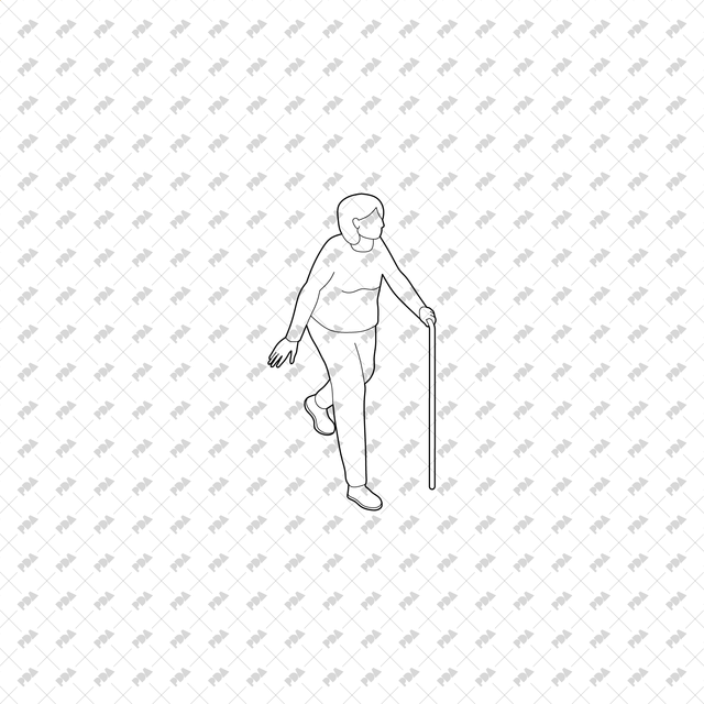 CAD, Vector, PNG Isometric Elderly People - Post Digital Architecture — Free and Affordable Resources for Architects