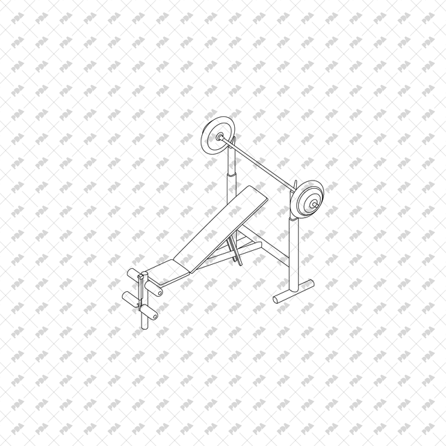 CAD, Vector Isometric Home Gym Set