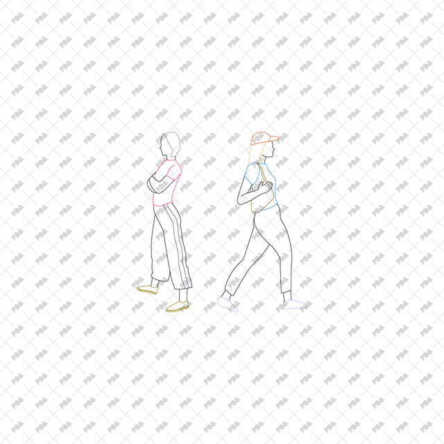 CAD, Vector, PNG Line Art Characters Inspired by David Hockney