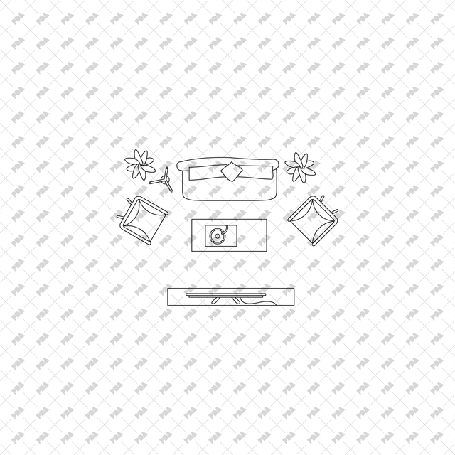 CAD, Vector, PNG Living Rooms in Top View - Post Digital Architecture — Free and Affordable Resources for Architects