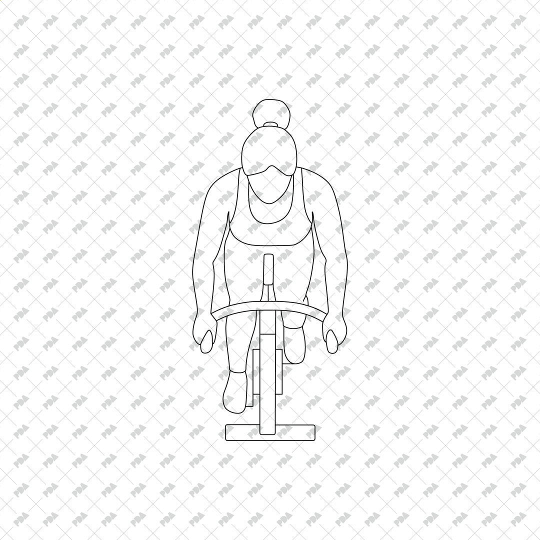 CAD, Vector, PNG Gym Workout Characters in Top View