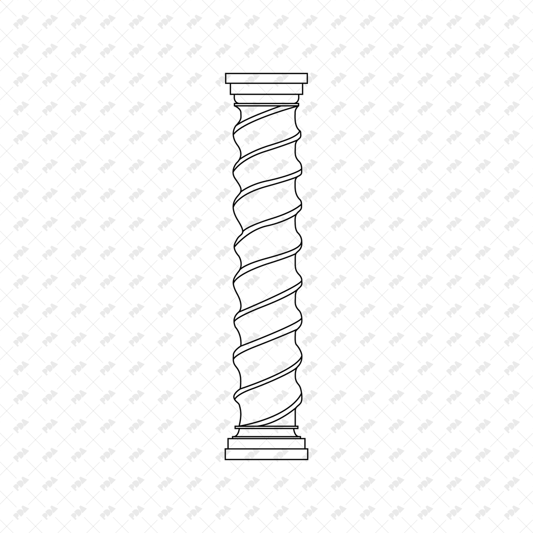 CAD, Vector Modern Columns Set