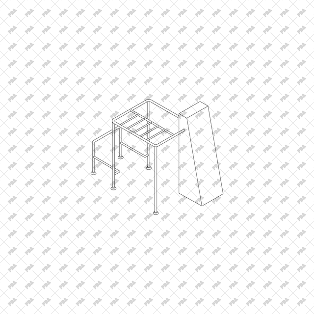 CAD, Vector Isometric Parkour and Climbing Equipment Set