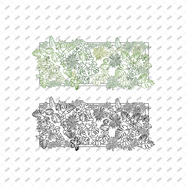 CAD, Vector, PNG Street Urban Planters in Color and B/W (Top View) - Post Digital Architecture — Free and Affordable Resources for Architects