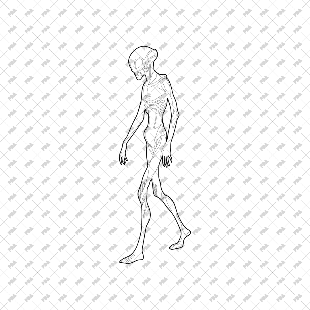 CAD & Vector Aliens: Line-Art Illustrations
