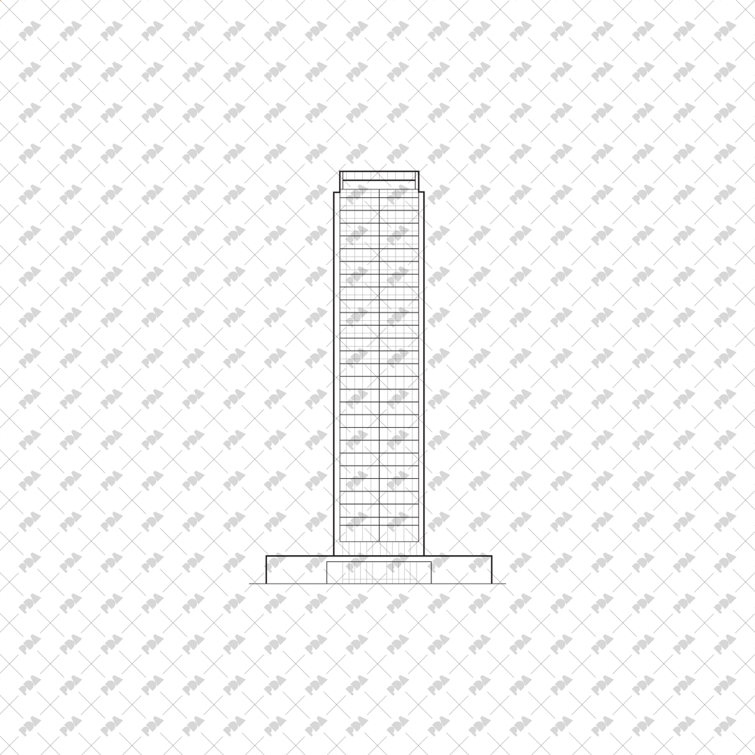CAD & Vector Skyscrapers: Front & Side View Illustrations – Post ...