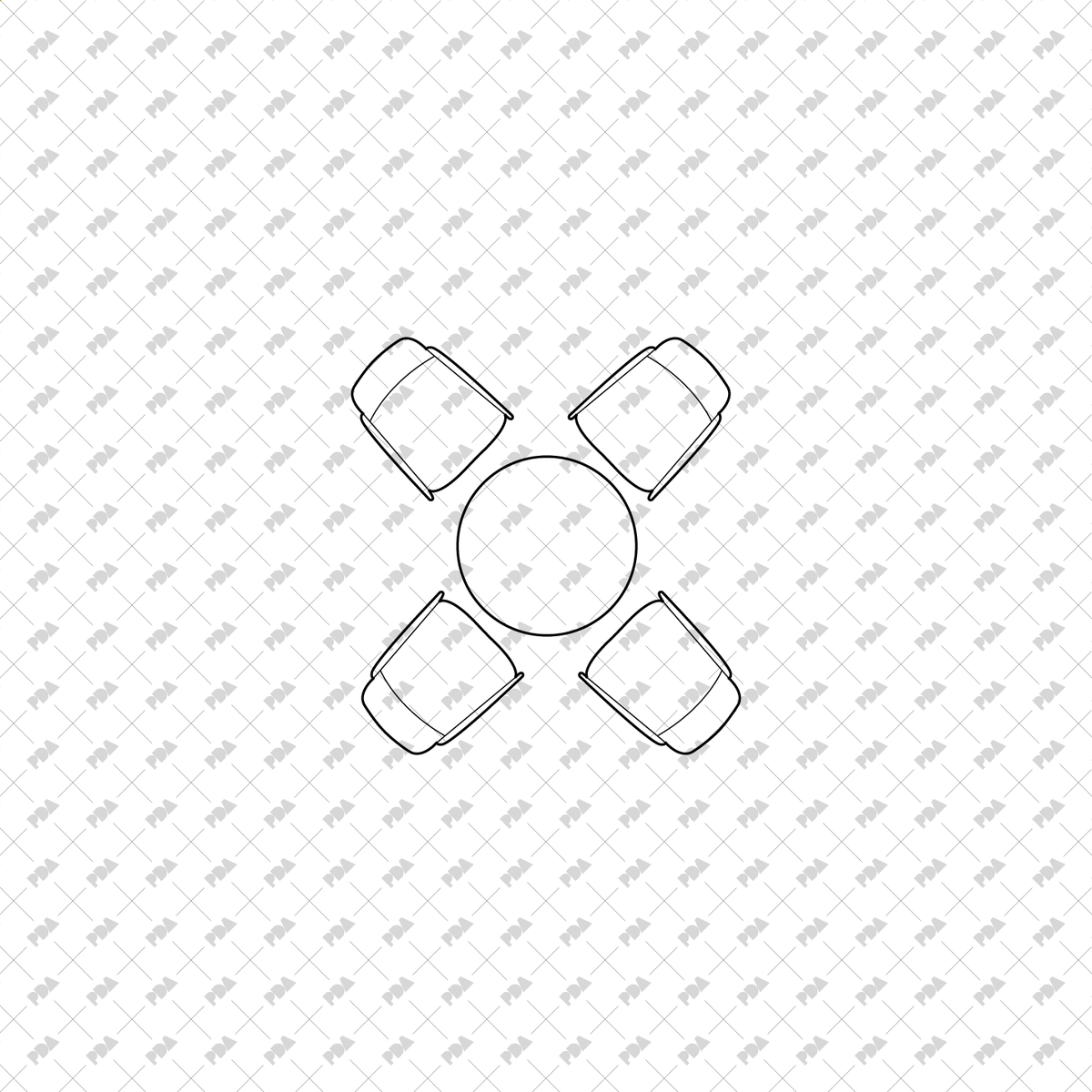 CAD, Vector, PNG Tables, Desks and Chairs in Top View